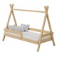 Cama infantil de madera de pino macizo TIPI 180x80 cm