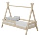 Cama infantil de madera de pino macizo TIPI 180x80 cm