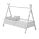 Cama infantil de madera de pino macizo TIPI 180x80 cm