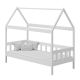 Cama infantil de madera de pino macizo Casita 160x80 cm