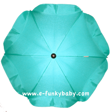 Parasol sombrilla para carrito turquesa