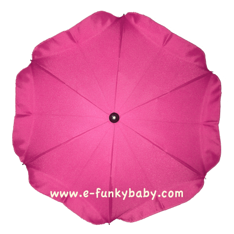 Parasol sombrilla para carrito rosa