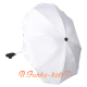 Parasol sombrilla para carrito blanca
